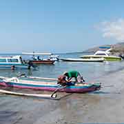 Fishing canoes and boats