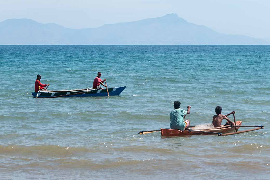 Two canoes, east Dili