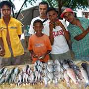 Posing with fish