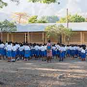 Children at school assembly