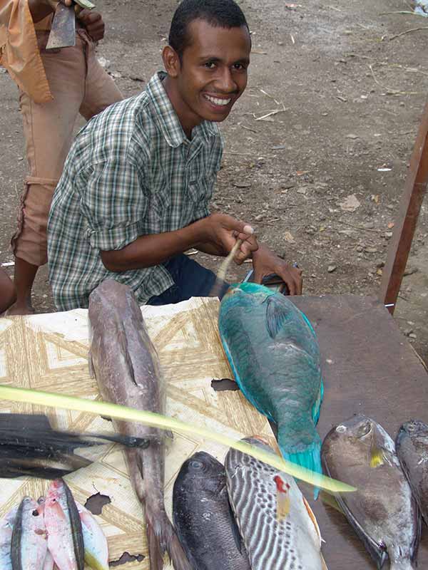 Fisherman with catch