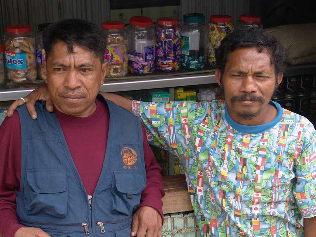 Men in a shop