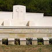 Beach Cemetery walled cross