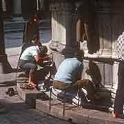 Washing at the fountain