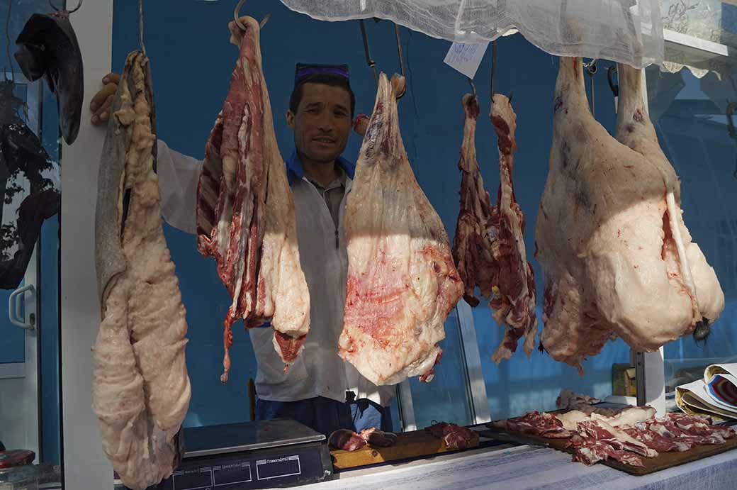 Butcher, Qumtepa bazaar