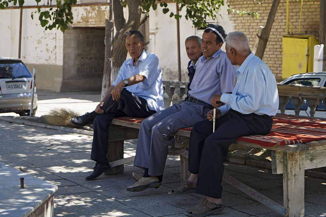 Four men, old town