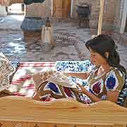 Girls doing embroidery