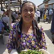 Selling peppers, Qumtepa bazaar