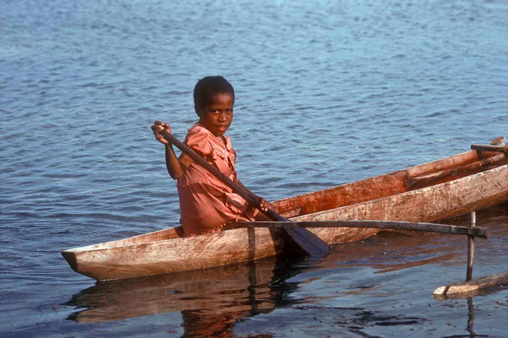 Girl in canoe