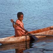 Girl in canoe