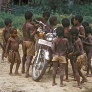 Children at motorbike