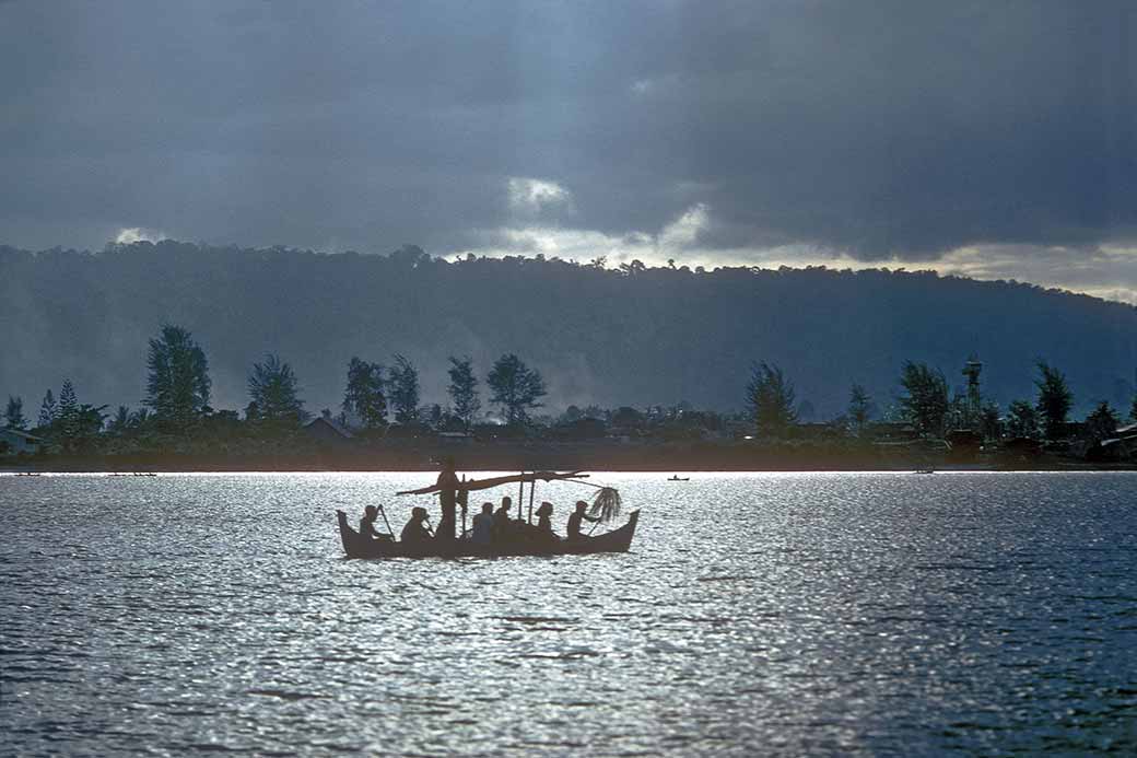 Canoe in the bay
