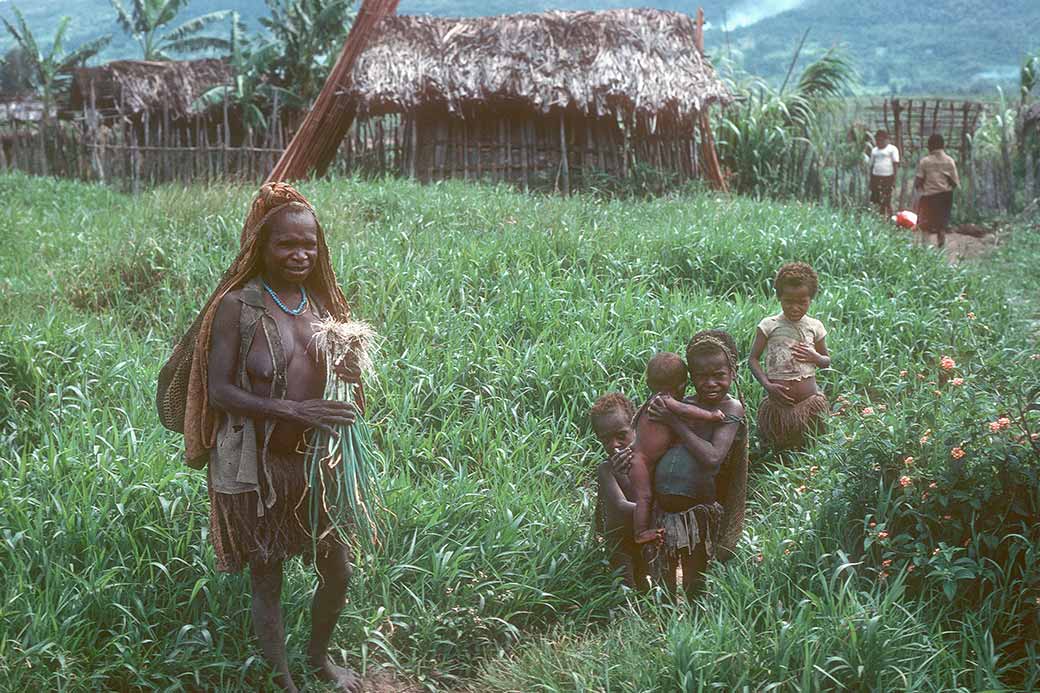 Woman and children