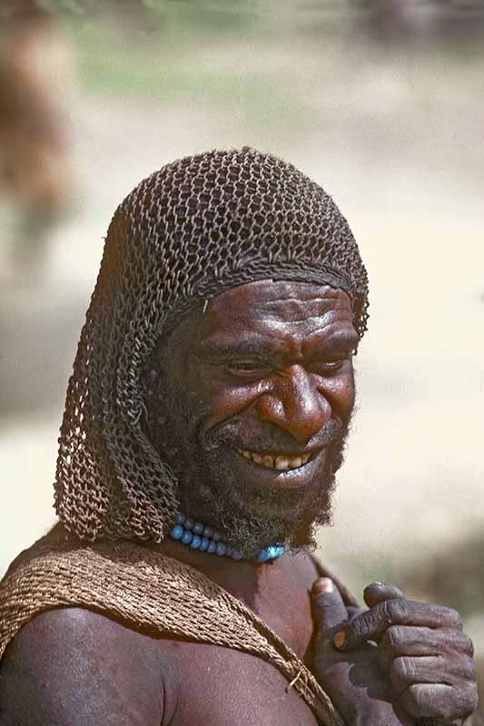 Man with string net