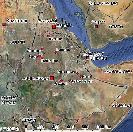 Map of Ethiopia
