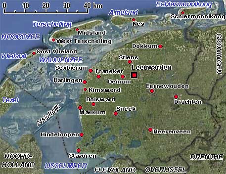 Map of Friesland