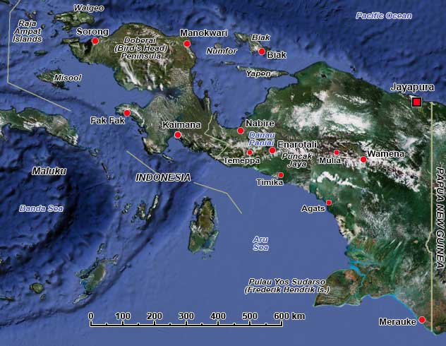 Map of West-Papua