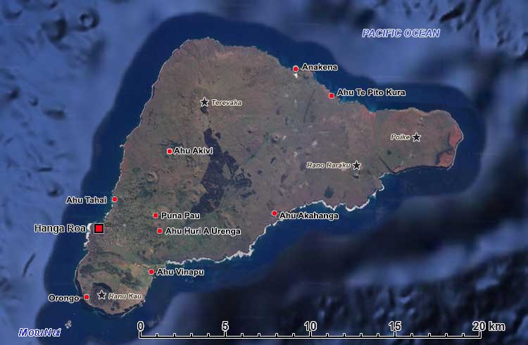 Map of Rapa Nui